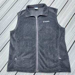 L Columbia charcoal fleece vest